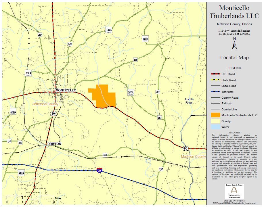 Affordable Hunting Tract Near Tallahassee: US 90, Monticello , FL 32344